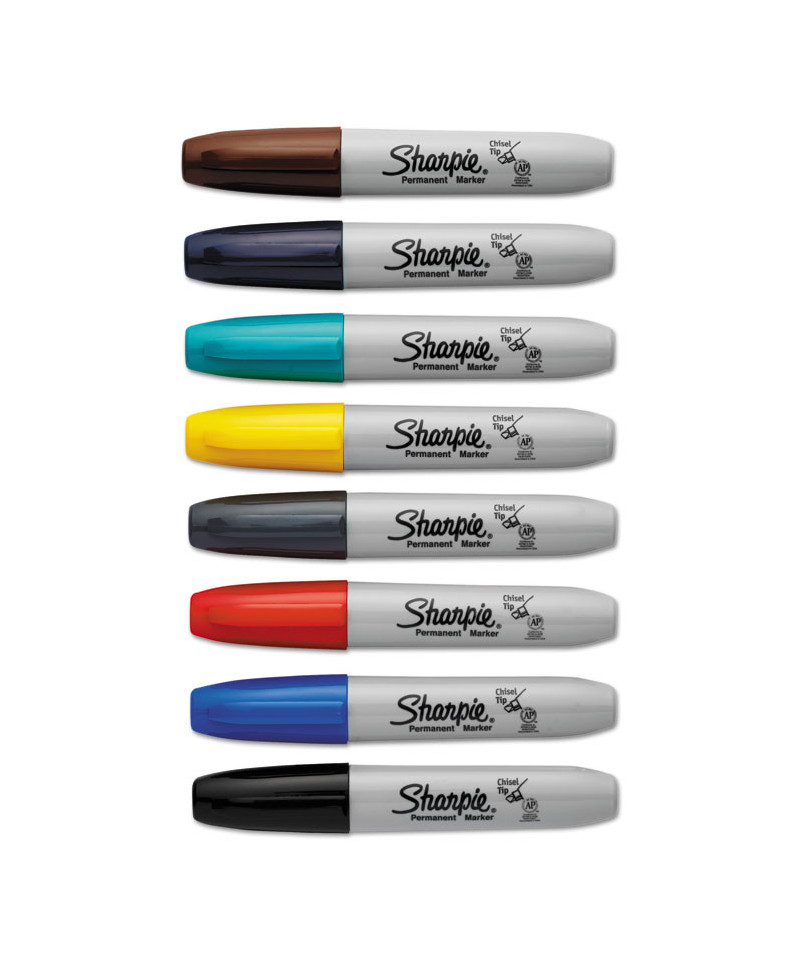 Chisel Tip Permanent Marker, Medium Chisel Tip, Assorted Fashion Colors ...