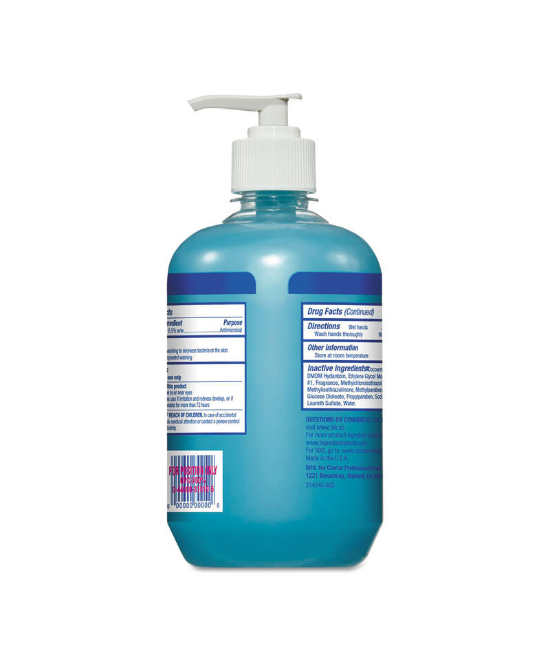 Antimicrobial Hand Soap, Unscented, Blue, 18 Oz Pump Bottle