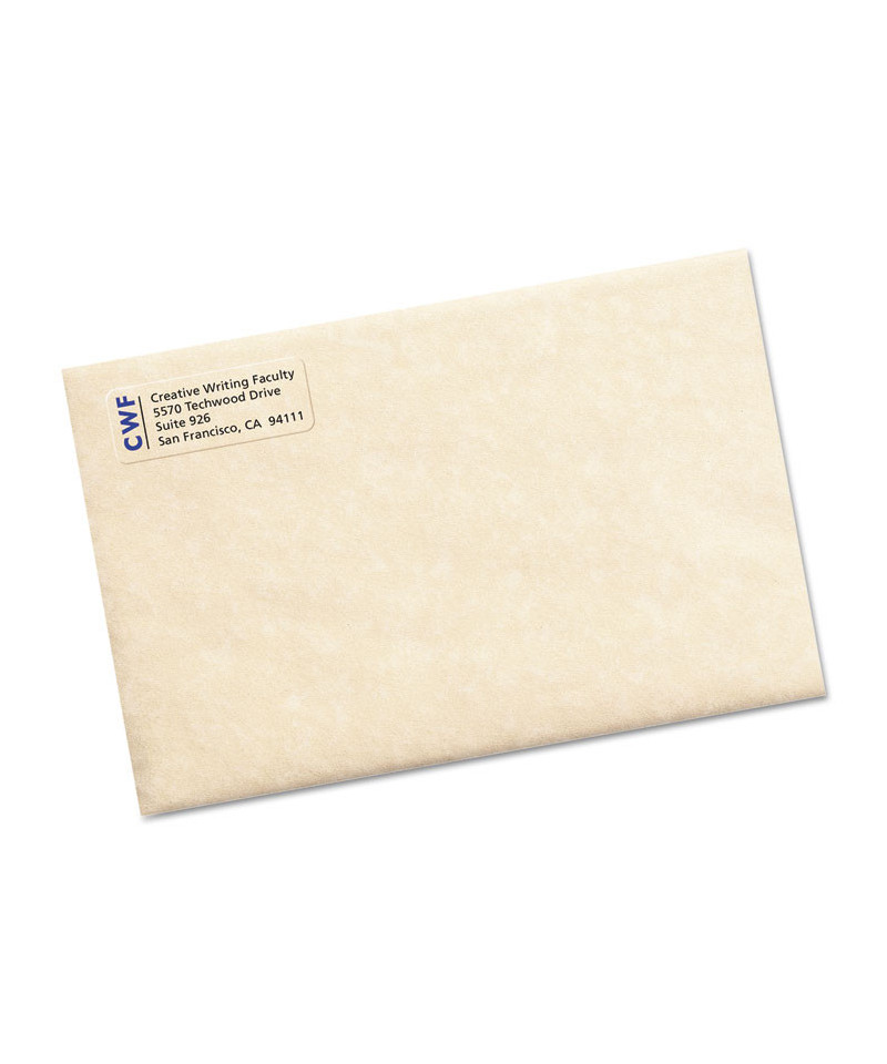 Matte Clear Easy Peel Return Address Labels, Inkjet, 2/3 x 1 3/4, 600/Pack