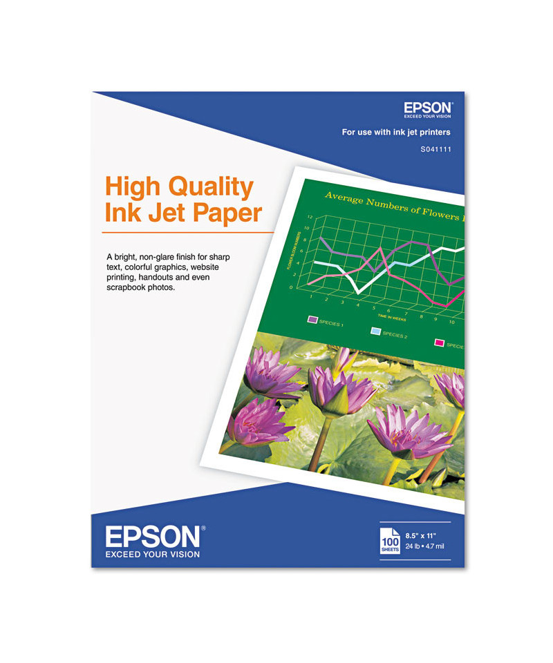 Download High Quality Inkjet Paper, Matte, 8-1/2 x 11, 100 Sheets/Pack