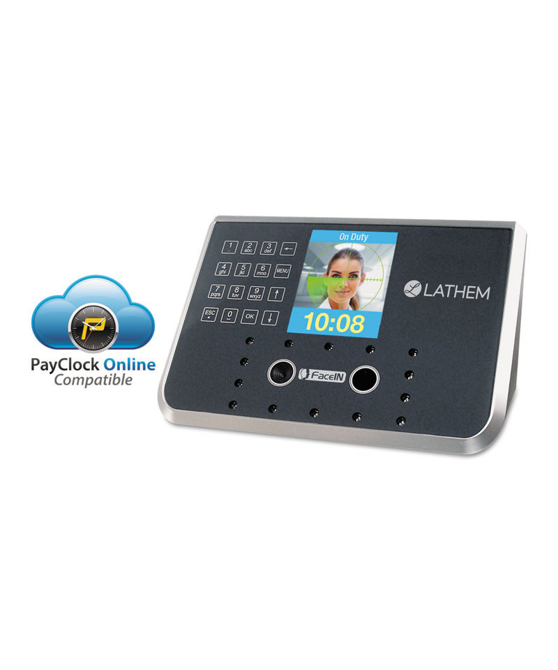 Face Recognition Time Clock System. 500 Employees, Gray, 7-1/4 x 3-1/2 ...