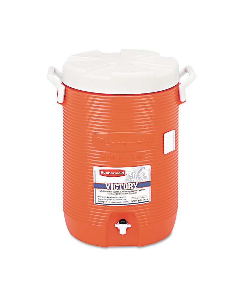 Insulated Water Cooler, 5 Gal, Orange, 10