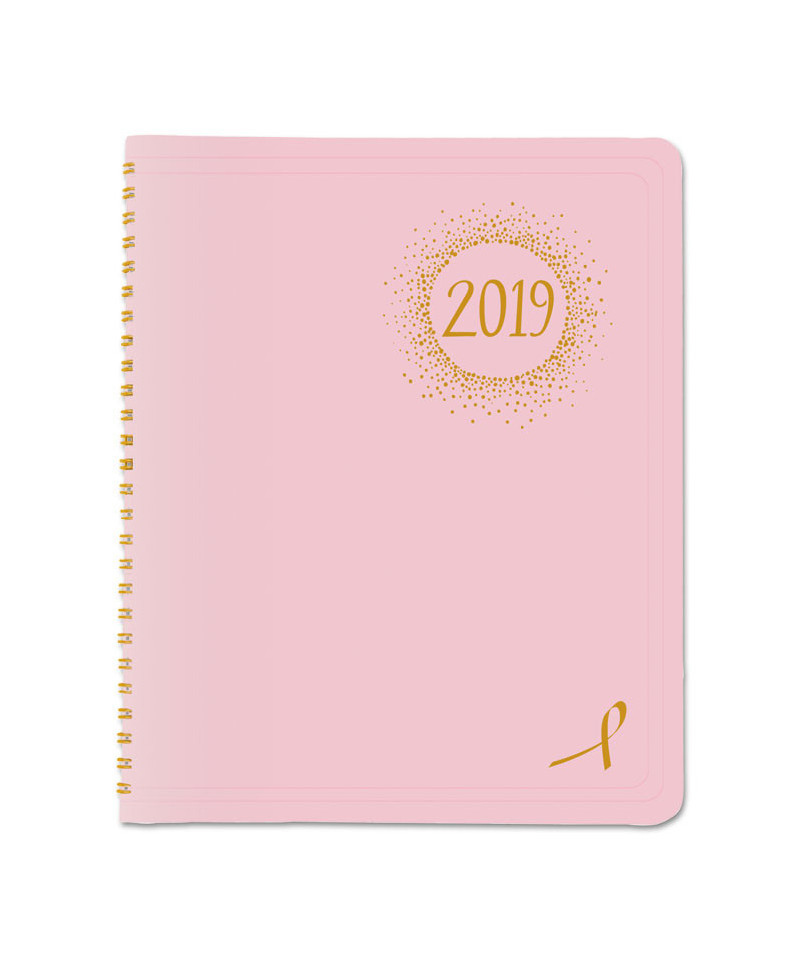 Pink Ribbon Monthly Planner, 9 1/4 x 7 1/2, Pink