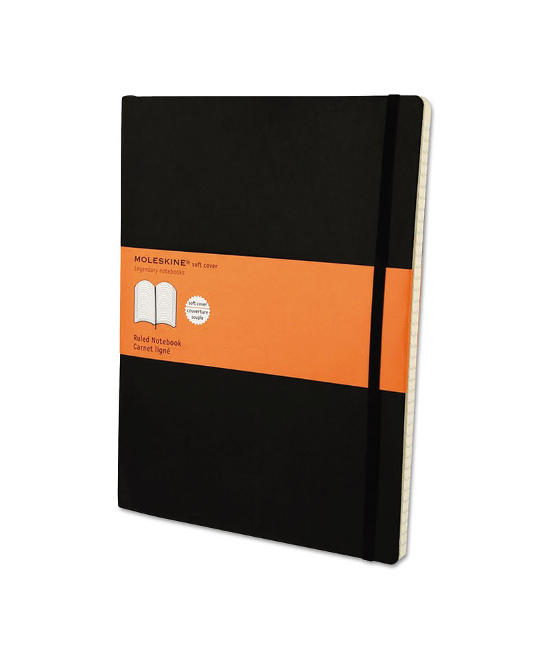 Classic Softcover Notebook, 1 Subject, Narrow Rule, Black Cover, 10 x 7 ...
