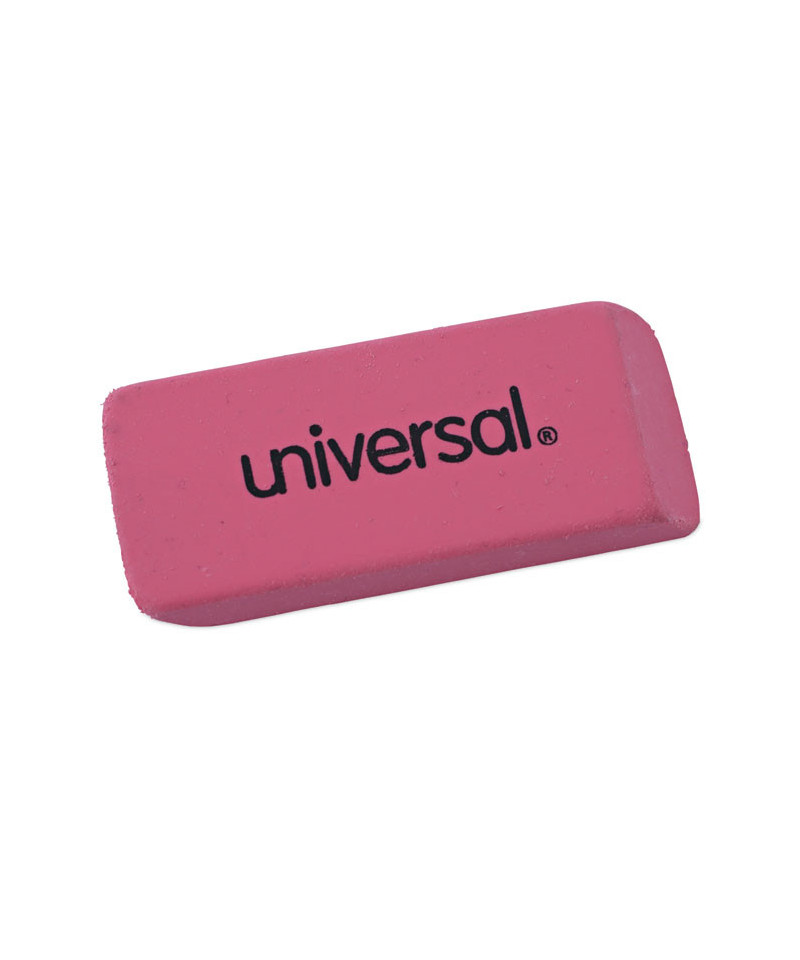 Bevel Block Erasers, For Pencil Marks, Rectangular Block, Small, Pink ...