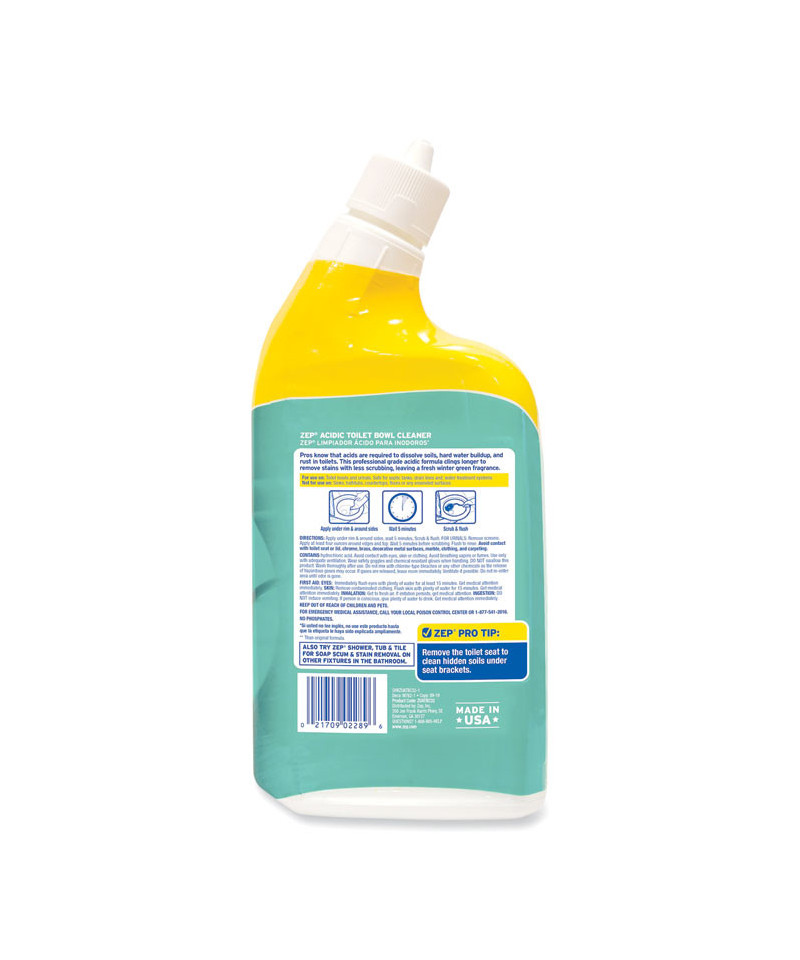 Acidic Toilet Bowl Cleaner, Mint, 32 Oz Bottle, 12/Carton